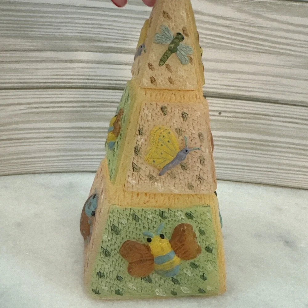 Vintage Pyramid Drip Colored Candle (New, Not Used)